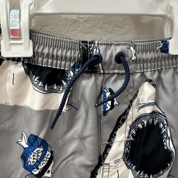 Tea Collection Grey Shark Snack Swim Trunks - Picture 3 of 8